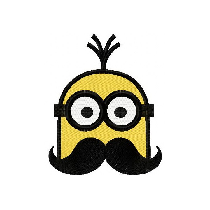 Minion with mustache 2 embroidery design - Embroidery Design