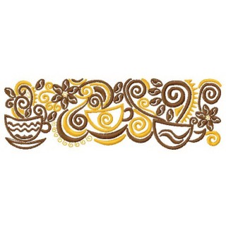 Coffee cup 12 embroidery design - Embroidery Design