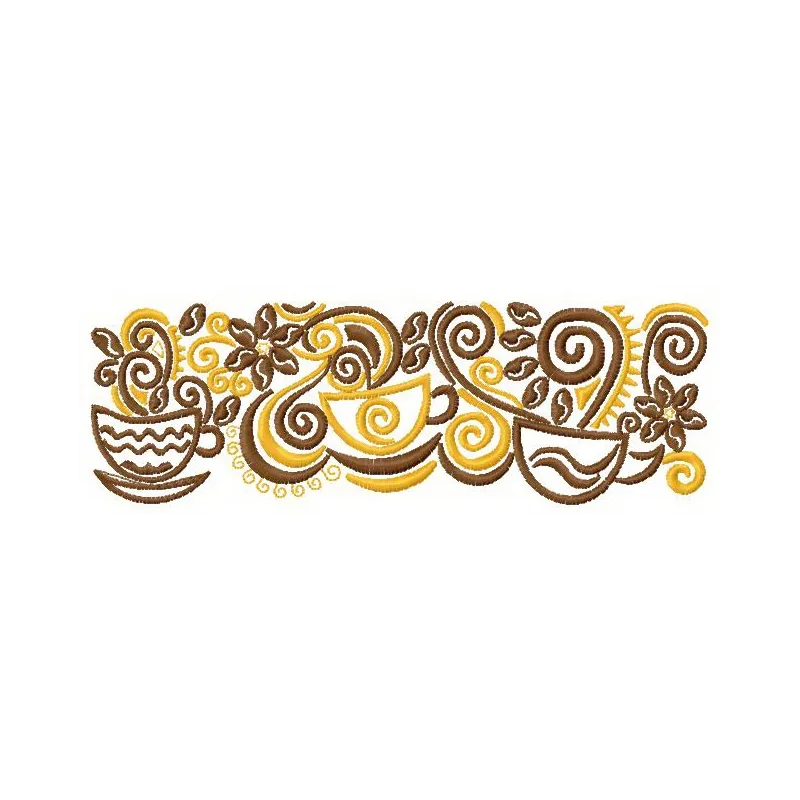 Preview of Coffee Cup 12 embroidery design featuring a stylish coffee cup motif for stitching on various items.