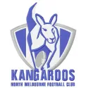 Kangaroos logo embroidery design showcasing intricate stitching patterns for Australian Football League enthusiasts.