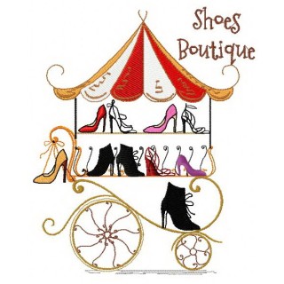 Shoes boutique embroidery design - Embroidery Design