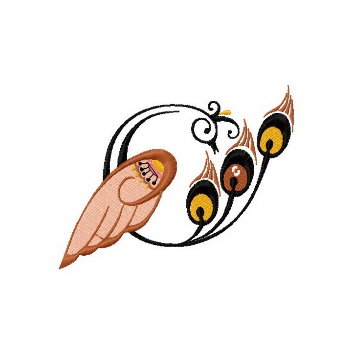 Graceful firebird 4 embroidery design - Embroidery Design