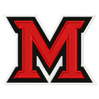 Miami RedHawks logo embroidery design - Embroidery Design