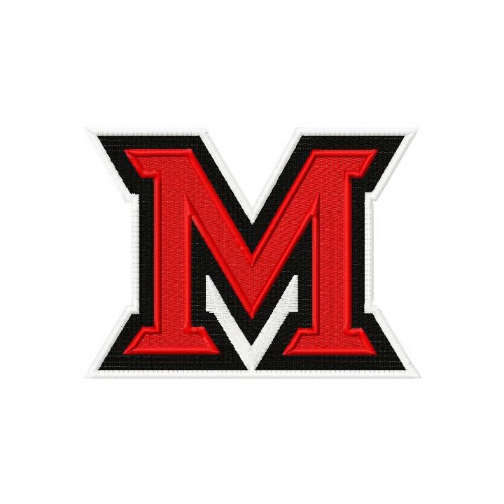 Miami RedHawks logo embroidery design - Embroidery Design