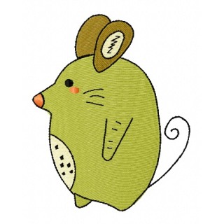 Tiny mouse walking embroidery design - Embroidery Design