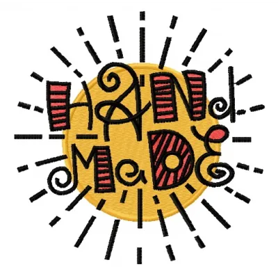 Preview of the Handmade 3 embroidery design featuring intricate stitching patterns suitable for various crafts.