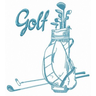 Golf equipment embroidery design - Embroidery Design