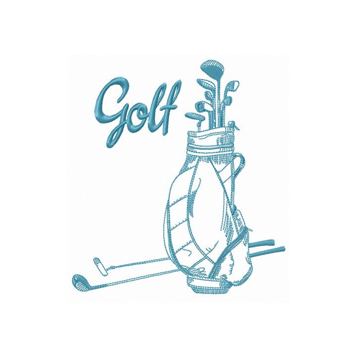 Golf equipment embroidery design - Embroidery Design