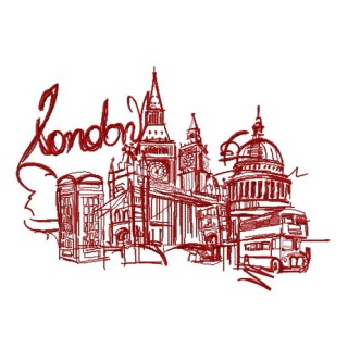 London 7 embroidery design - Embroidery Design