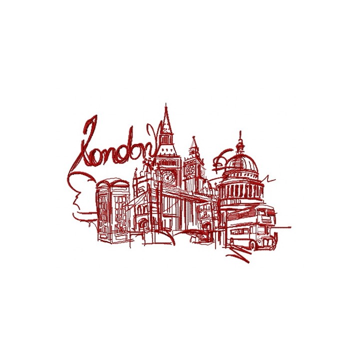 London 7 embroidery design - Embroidery Design