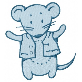 Cute little mouse 3 embroidery design - Embroidery Design