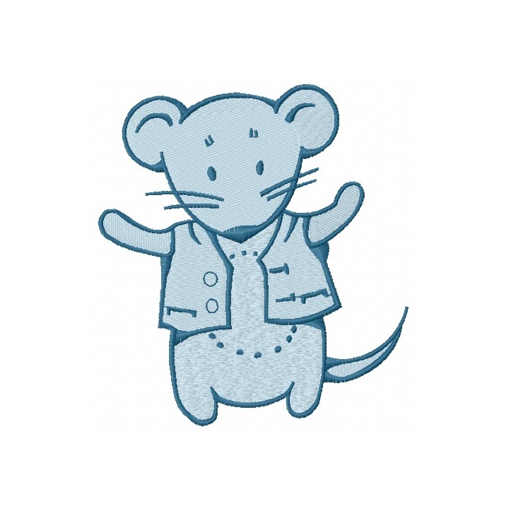 Cute little mouse 3 embroidery design - Embroidery Design