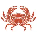 Crab 2 embroidery design showcasing a detailed crab motif for sea life enthusiasts and crafters.