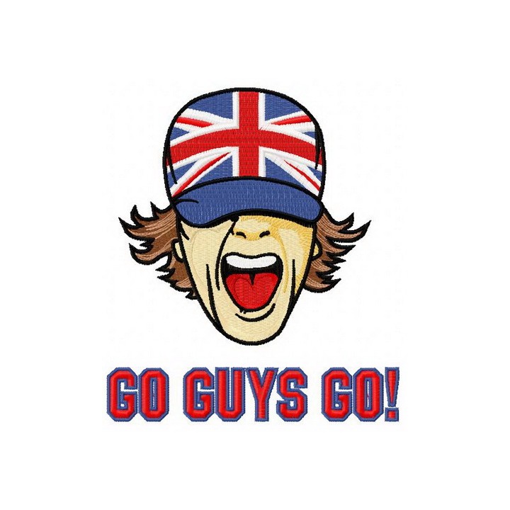 Go guys go! embroidery design - Embroidery Design