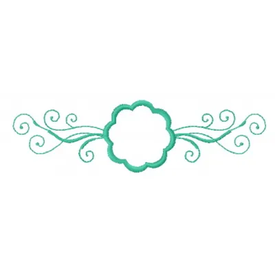 Decoration element embroidery design showcasing intricate stitching patterns for FSL and decorative projects.