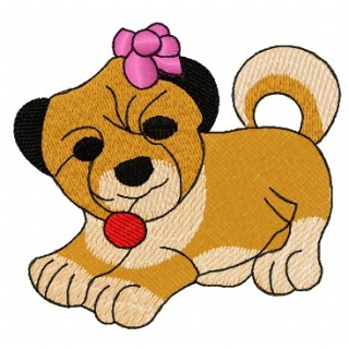 Small dog embroidery design - Embroidery Design