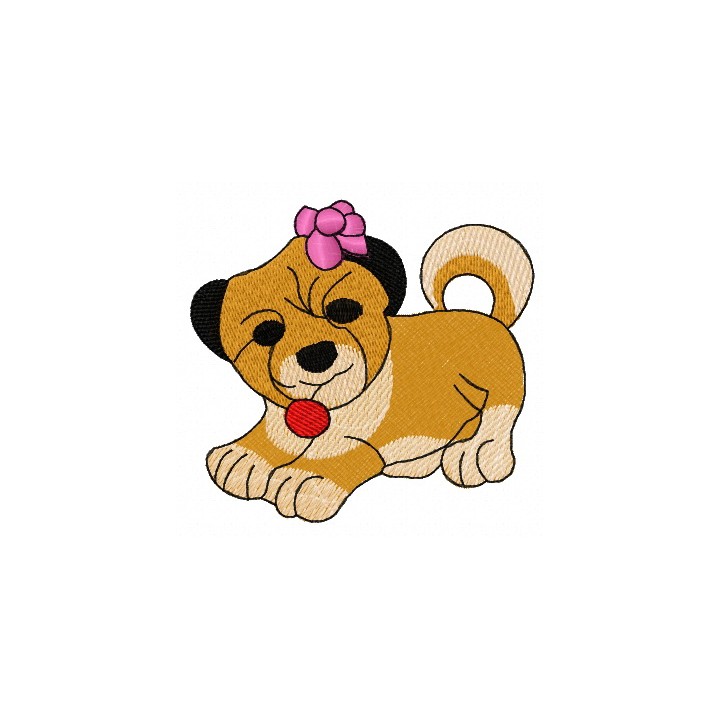 Small dog embroidery design - Embroidery Design