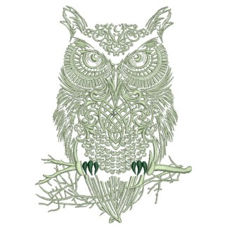 Tribal owl 2 embroidery design - Embroidery Design