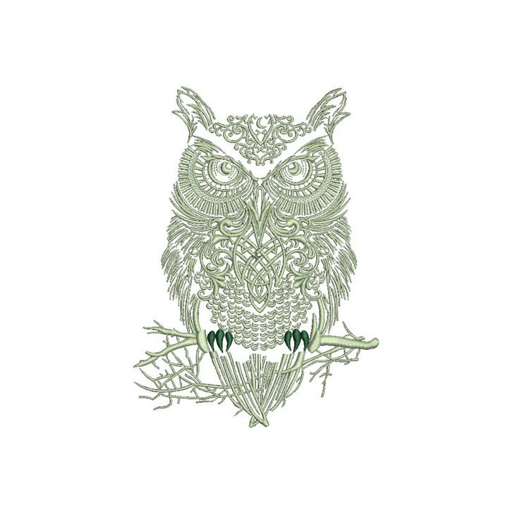 Tribal owl 2 embroidery design - Embroidery Design