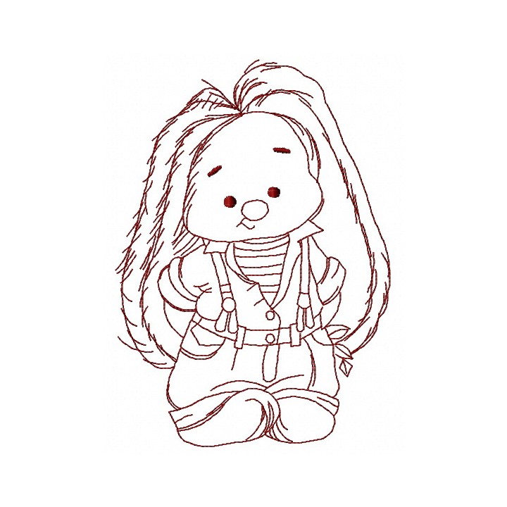 Bunny Mi the gardener 2 embroidery design - Embroidery Design