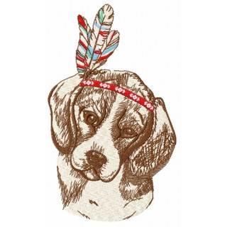 Beagle 2 embroidery design - Embroidery Design