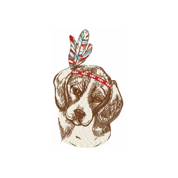 Beagle 2 embroidery design - Embroidery Design