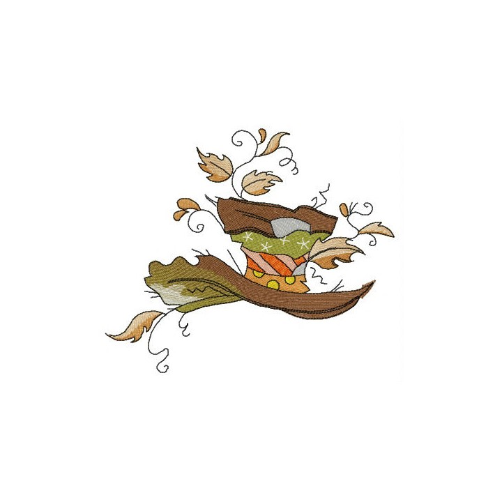 Old hat embroidery design - Embroidery Design