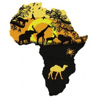 Wild Africa embroidery design - Embroidery Design