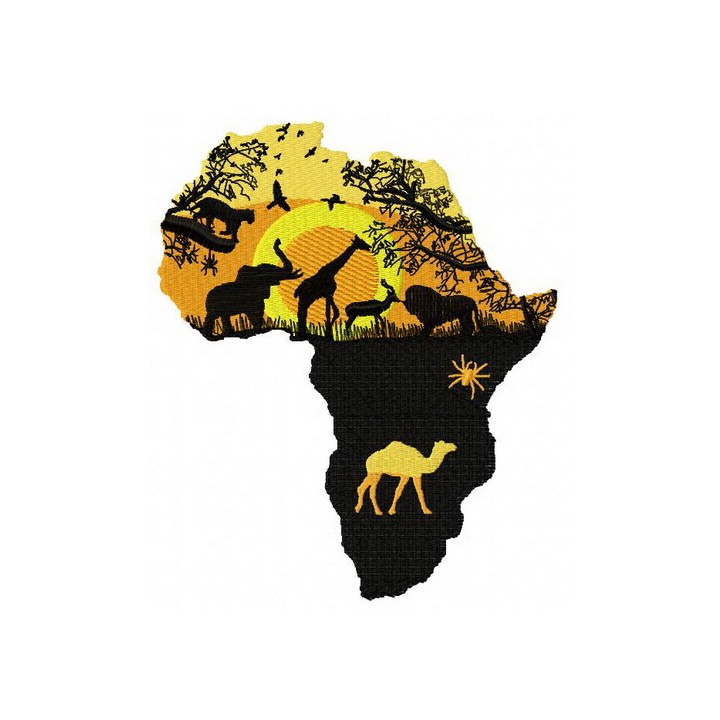 Wild Africa embroidery design - Embroidery Design