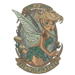 Scared Tinkerbell embroidery design - Embroidery Design