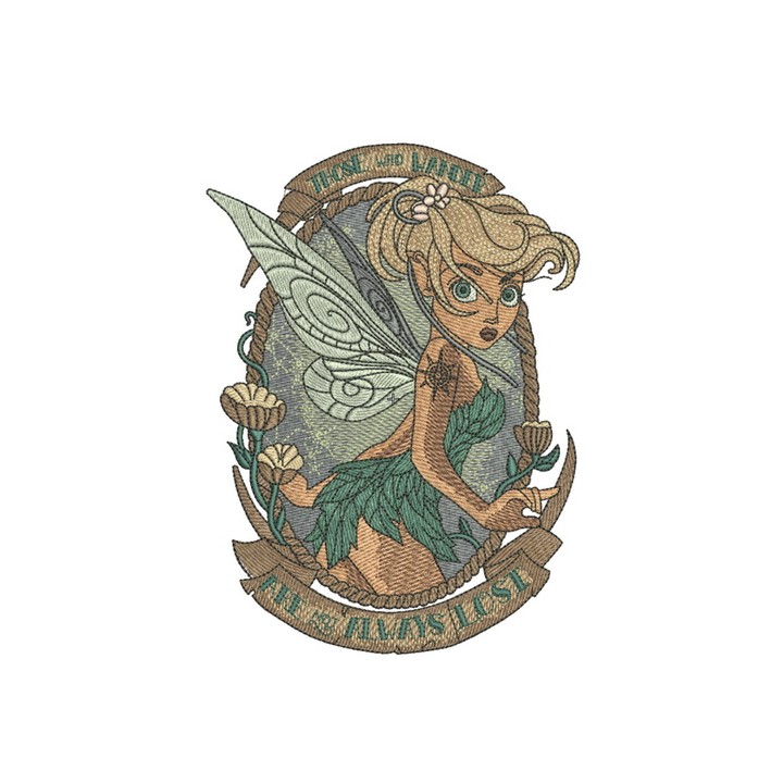 Scared Tinkerbell embroidery design - Embroidery Design