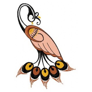 Graceful firebird 2 embroidery design - Embroidery Design