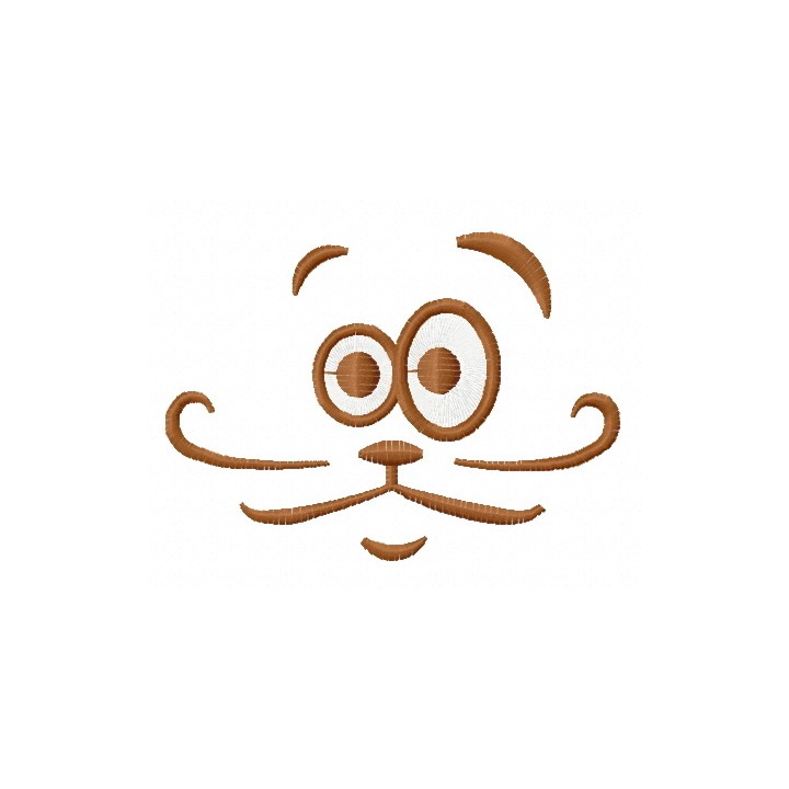 Cat's surprised face embroidery design - Embroidery Design