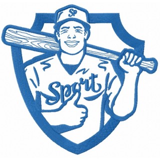 Baseball player 18 embroidery design - Embroidery Design