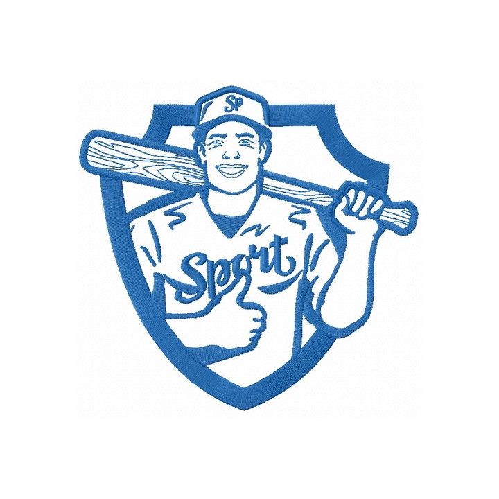 Baseball player 18 embroidery design - Embroidery Design