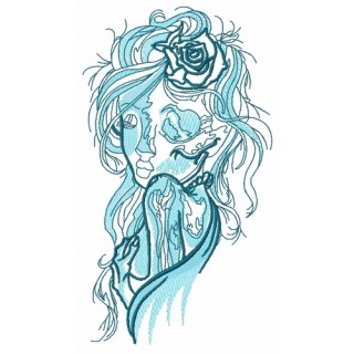 Fancy girl 3 embroidery design - Embroidery Design