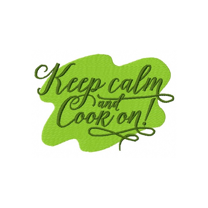 Keep calm and cook on 2 embroidery design - Embroidery Design