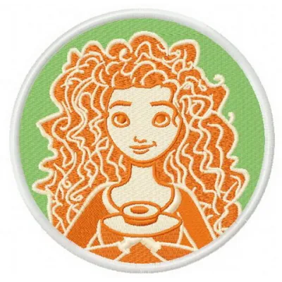Merida embroidery design from the Brave collection featuring intricate stitching patterns for creative projects.