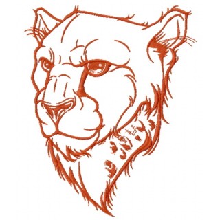 Angry cheetah embroidery design - Embroidery Design