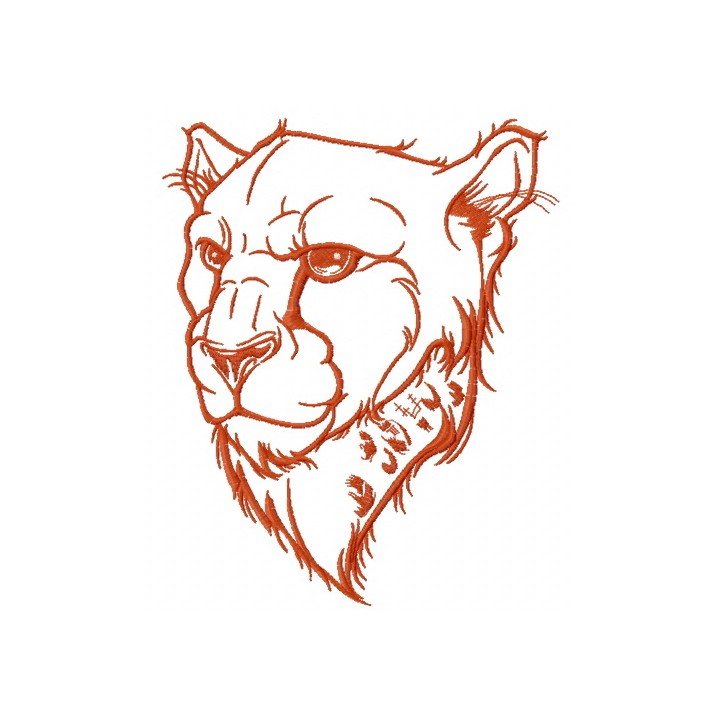Angry cheetah embroidery design - Embroidery Design
