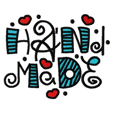 Preview of 'I Love Handmade 2' embroidery design, showcasing intricate stitching patterns for crafting projects.