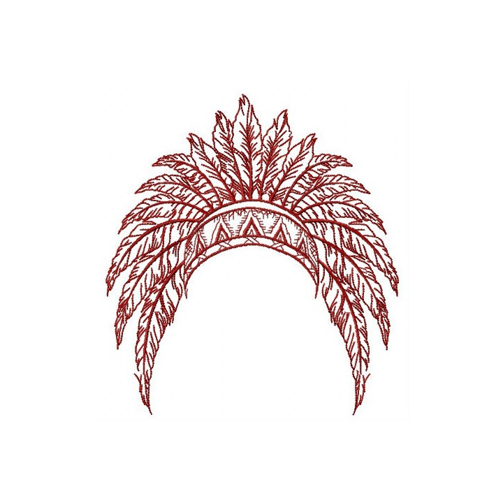 Headdress embroidery design - Embroidery Design