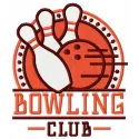 Preview of the Bowling Club 5 embroidery design featuring a dynamic bowling theme for stitching on apparel and accessories.