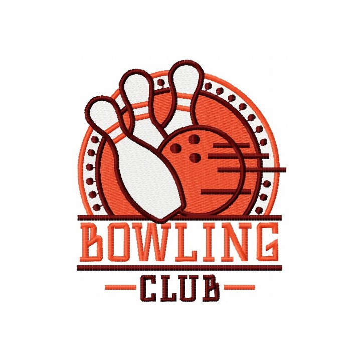 Bowling club 5 embroidery design - Embroidery Design
