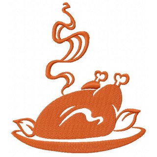 Roast turkey 5 embroidery design - Embroidery Design