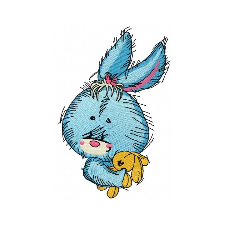 Bunny the ballerina 3 embroidery design - Embroidery Design