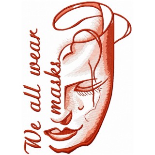 We all wear masks embroidery design - Embroidery Design