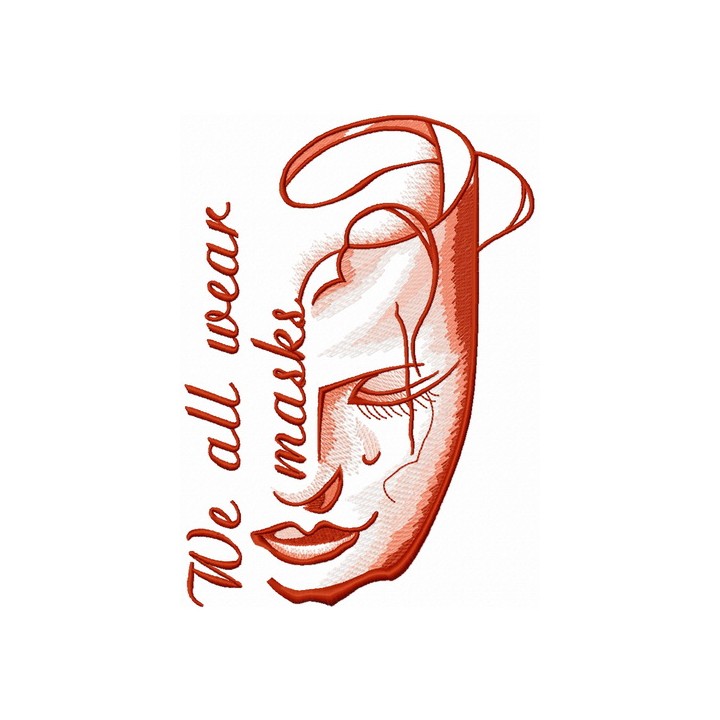 We all wear masks embroidery design - Embroidery Design
