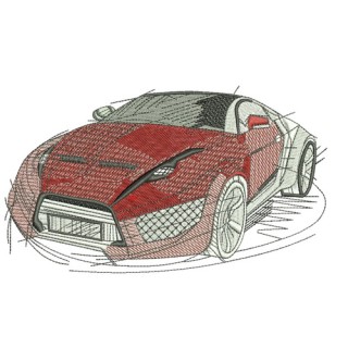 Sport car 6 embroidery design - Embroidery Design