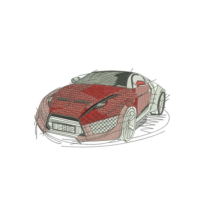 Sport car 6 embroidery design - Embroidery Design